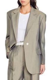 Sandro Yuna Stripe Oversize Blazer at Nordstrom