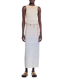 Sandro Zade Pointelle Knit Maxi Dress Bloomingdales at Bloomingdales