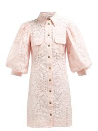 Sandrose Broderie-Anglaise Mini dress by Ganni at Matches