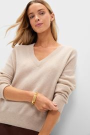 Sandstone Cashmere Emma V-Neck Boyfriend Sweater Tuckernuck at Tuckernuck
