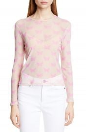 Sandy Liang Peel Butterfly Print Sheer Top   Nordstrom at Nordstrom