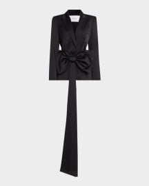 Sans Faff Sloan Satin Blazer with Detachable Bow at Neiman Marcus
