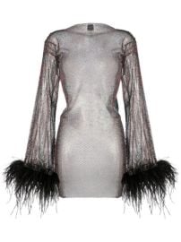 Santa Brands crystal-embellished feather-trim Minidress - at Farfetch