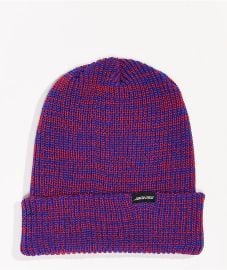 Santa Cruz Decoder Strip Navy Red Marl Beanie at Zumiez