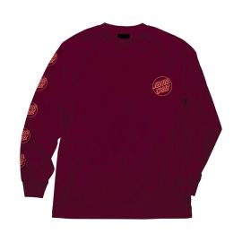 Santa Cruz Opus Repeat Burgundy Long Sleeve T Shirt at SBSkates