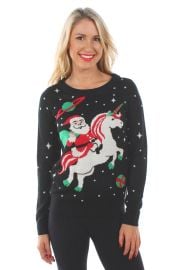 Santa Unicorn Sweater at Tipsy Elves