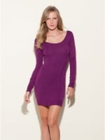 Santanas purple longsleeve dress at Guess