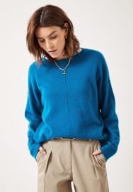 Saphira Cashmere Sweater Ocean Blue hush at Hush