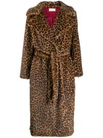 Sara Battaglia Leopard Print Belted Coat - Farfetch at Farfetch