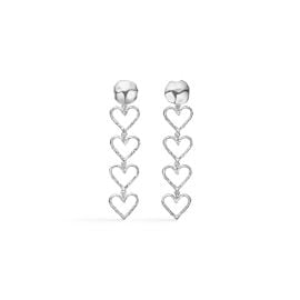 Sara Jin Mi Heart earring in silver at Sara Jin Mi