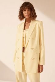 Sara Peak Lapel Blazer Lemon Outerwear Shona Joy Shona Joy International at Shona Joy