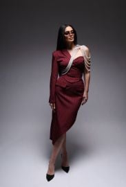 Sarah cropped corset x skirt x pearl arm piece set at Donnee Par Dieu