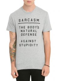 Sarcasm Defense T-shirt at Hot Topic