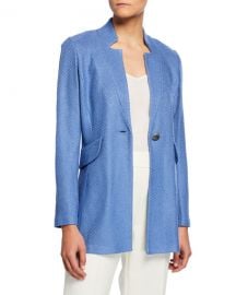 Sarga Knit Twill Notch-Collar Jacket at Last Call