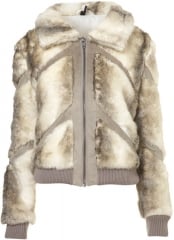 Sasha fur bomber jacket at Topshpo