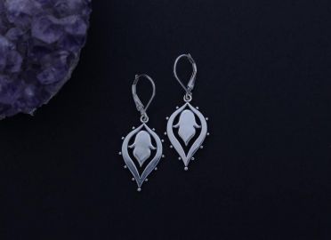 SashaBellJewelry Lotus Drop Earrings at Etsy