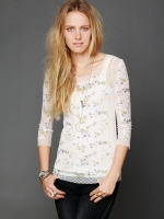 Sasha's lace floral top at Free People