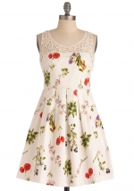 Sasha's white floral dress at Modcloth