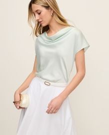 Satin Cowl Neck Top at Ann Taylor