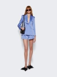 Satin Crepe Blazer Periwinkle The Webster at The Webster