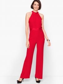 Satin Crepe Halter Jumpsuit by Talbots at Talbots