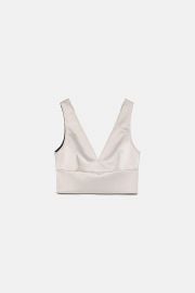 Satin Crop Top by Zara at Zara