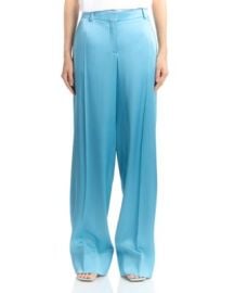 Satin Dropped Waist Straight Wide Leg Pants at Bloomingdales