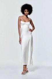 Satin Effect Cut Out Dress at Zara