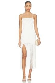 Satin Fringe Maxi Dress at Revolve