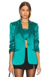 Satin Kylie Blazer at Revolve