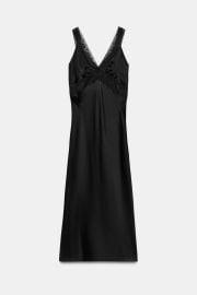 Satin Lace Dress Zw Collection at Zara