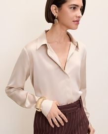 Satin Modern Shirt at Ann Taylor