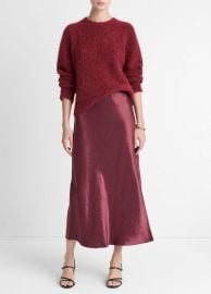 Satin Side-Slit Slip Skirt in Products Women at Vince