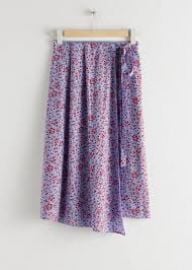 Satin Tie Midi Wrap Skirt at & Other Stories