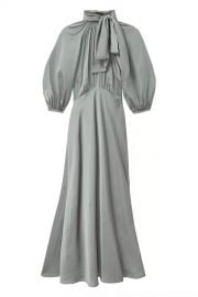 Satin Tie Neck Dress at Orchard Mile