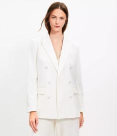 Satin Trim Relaxed Tuxedo Blazer at Loft