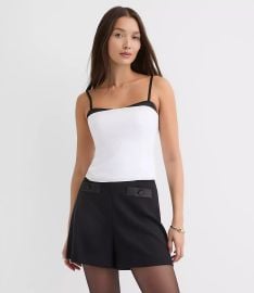 Satin Trim Strappy Bustier Top at Loft