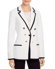 Satin-Trimmed Faux Double-Breasted Blazer by Calvin Klein at Bloomingdales