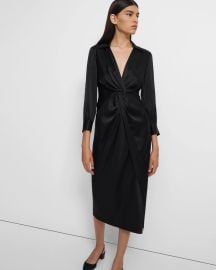 Satin Twist Dress at Theory