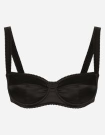 Satin balconette bra in Black for DolceampGabbana US at Dolce & Gabbana