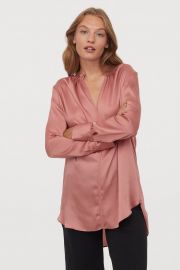 Satin pieced top at H&M