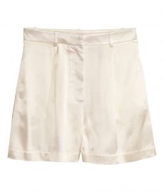 Satin shorts at H&M