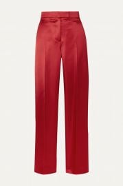 Satin straight-leg pants at Net A Porter