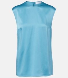 Satin top at Mytheresa