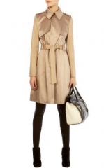 Satin trench coat at Karen Millen