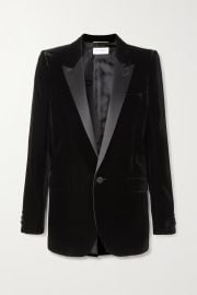 Satin-trimmed velvet blazer at Net a Porter