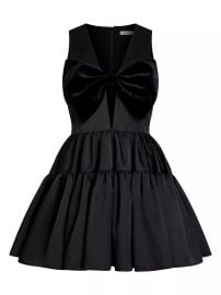 Sau Lee Emilie Bow Sleeveless Fit and Flare Mini Dress at Saks Fifth Avenue