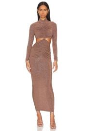 Sau Lee Francis Dress In Taupe at Revolve