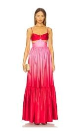 Sau Lee Nova Gown In Pink Ombre at Revolve
