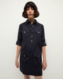 Saude Cargo Dress in Navy at Veronica Beard